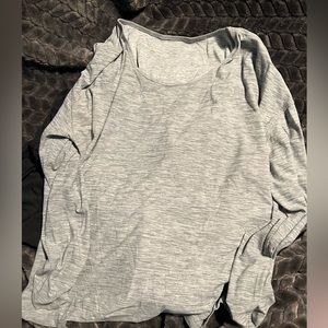 2 Old Navy Breathe On exercise shirts - gray and charcoal - both size large